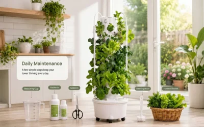 Hydroponic Tower Maintenance Guide: Water, Nutrients, Cleaning, and Harvesting
