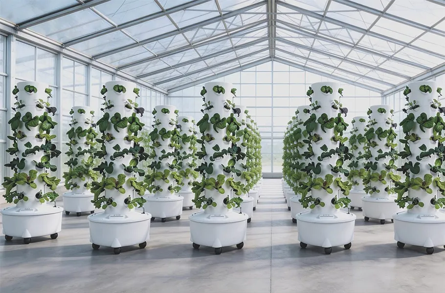 Hydroponic Tower System Full Growth