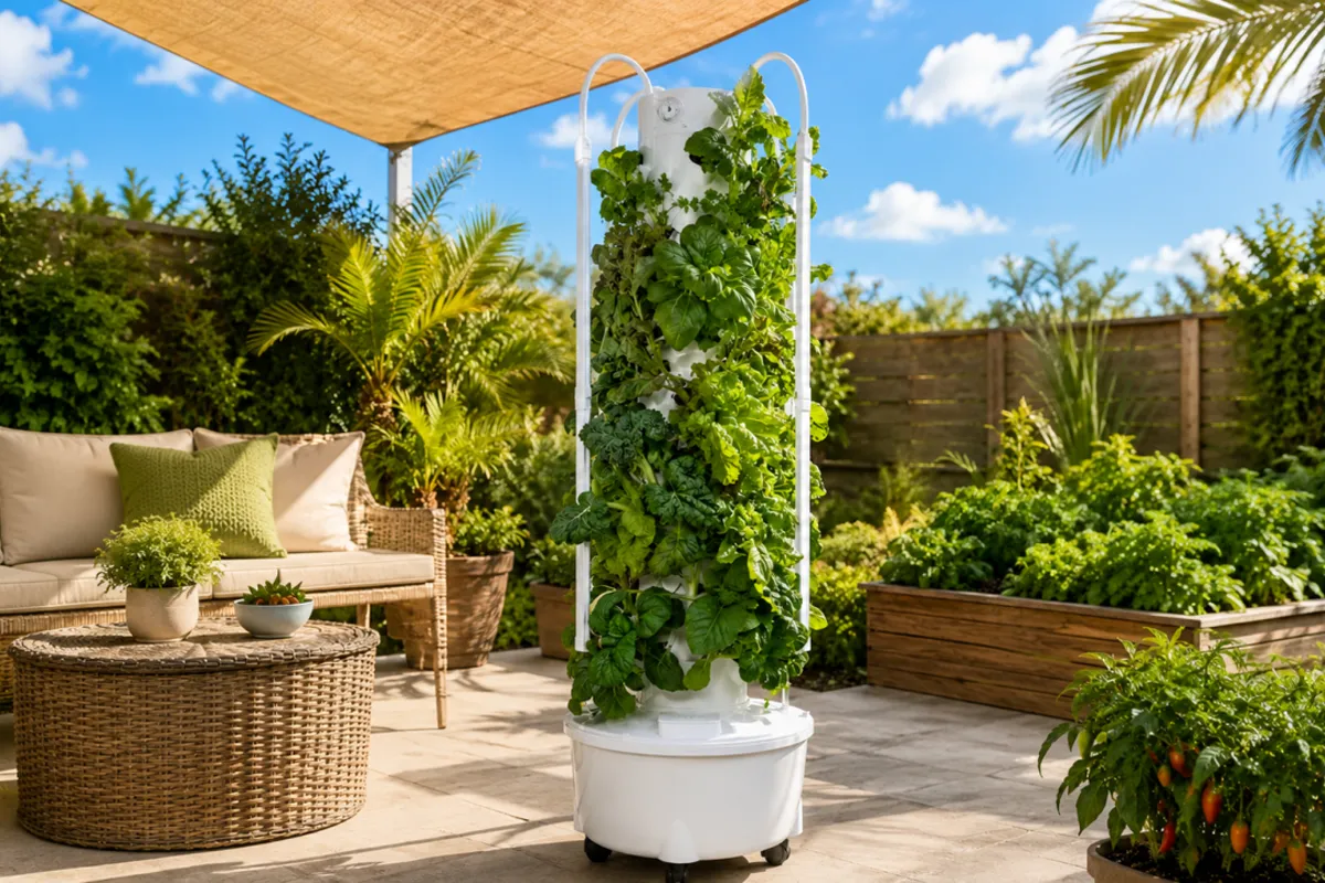 Summer Hydroponic Tower Garden Guide-1 Summer Hydroponic Tower Garden Guide-1