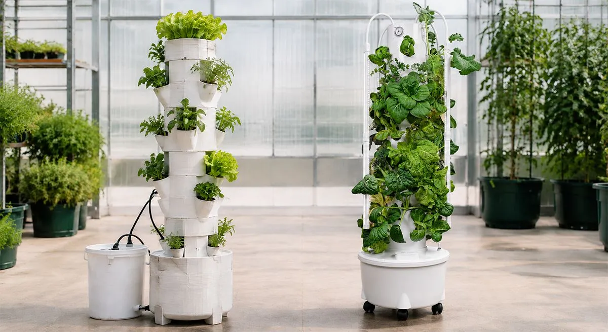 3d Printed vs Molded Hydroponic Towers-1