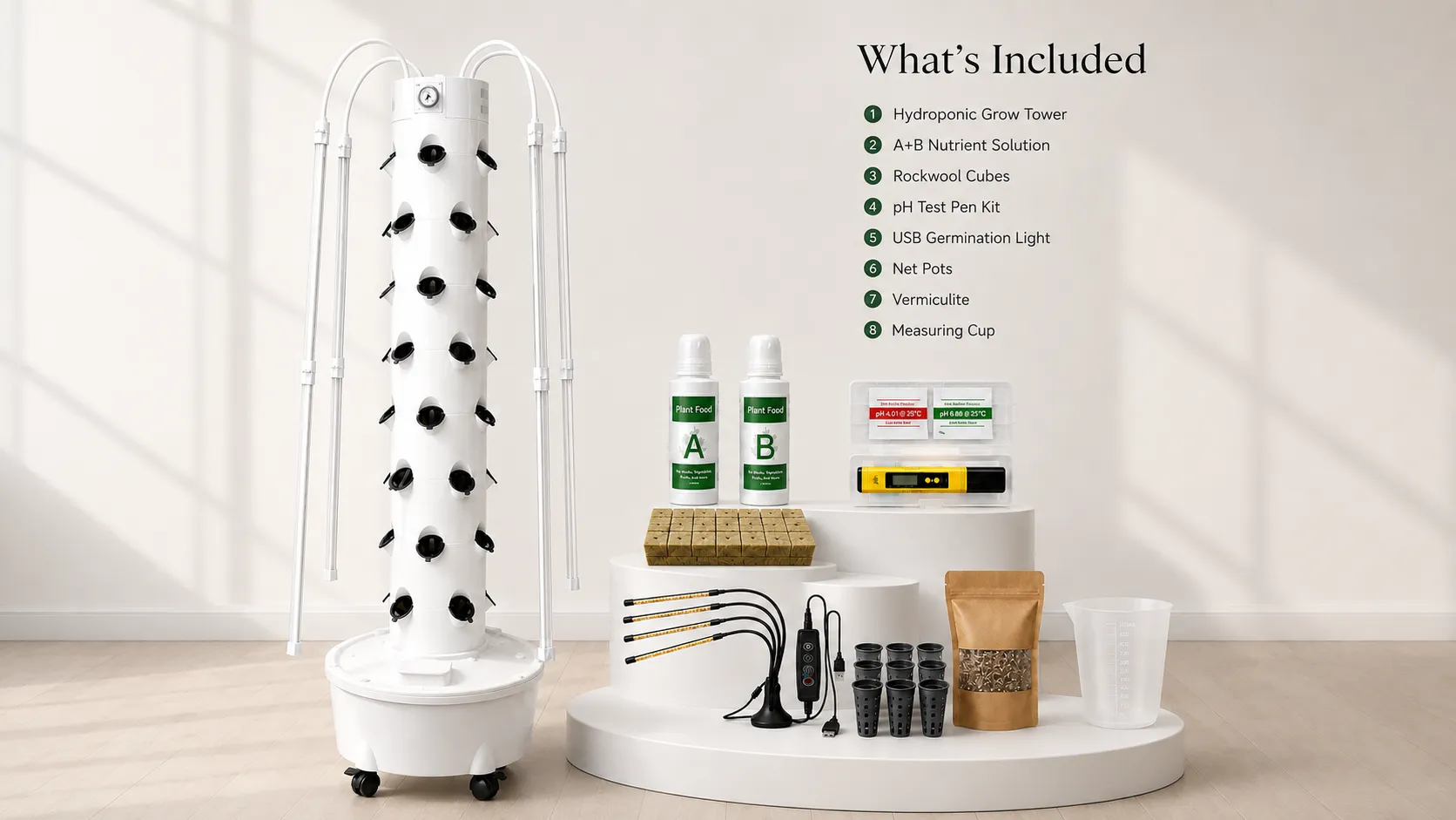 V8 Hydroponic Grow Tower