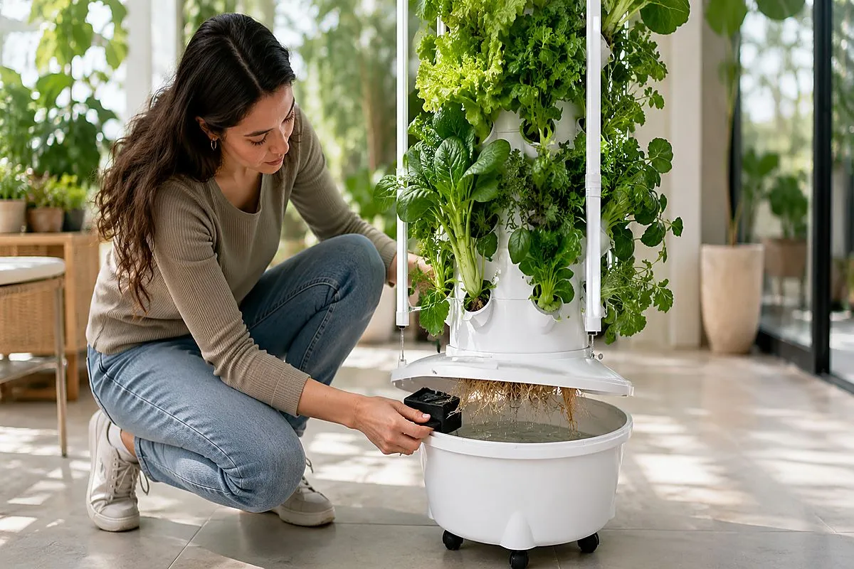 hydroponic tower root management hydroponic tower root management