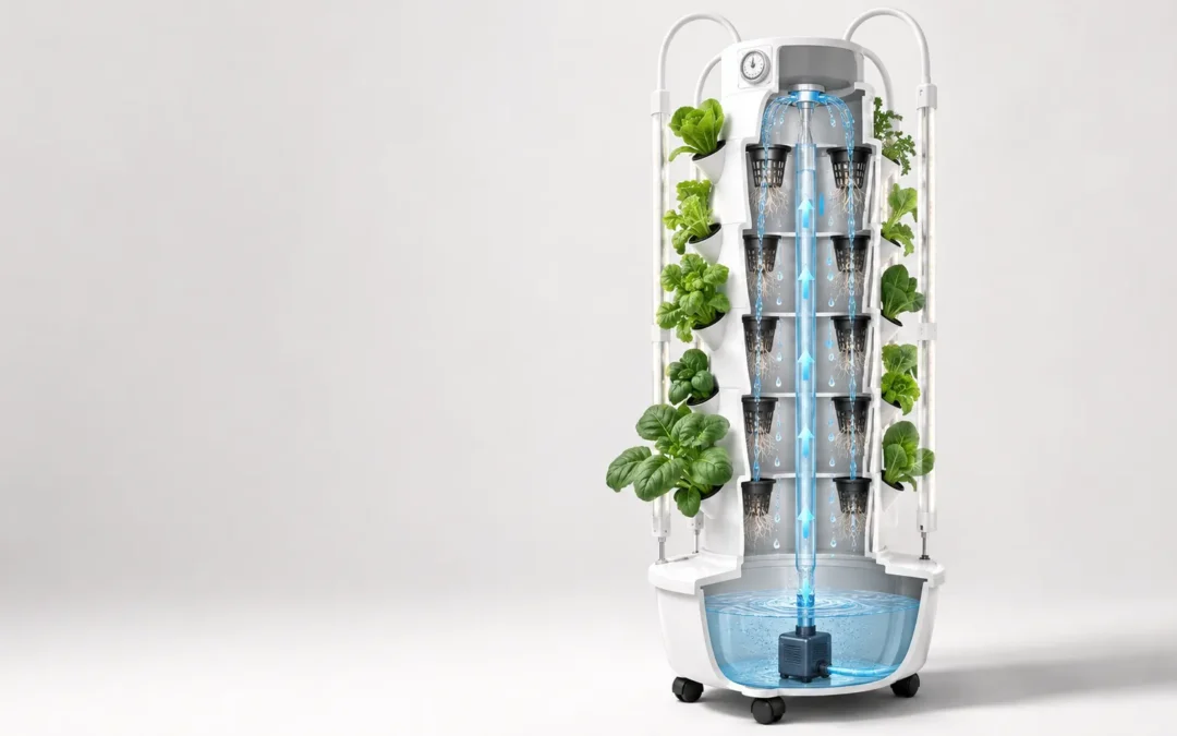 Yunzy V8 Hydroponic Tower: A Complete 40-Plant Garden for Home Growing